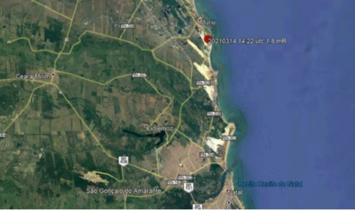 Tremores de terra são registrados em Caraúbas e Ceará-Mirim no fim de semana Tremores de terra são registrados em Caraúbas e Ceará-Mirim no fim de semana