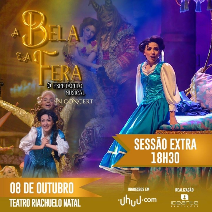 Musical 'A Bela e a Fera In Concert' chega a Natal dia 8 de outubro