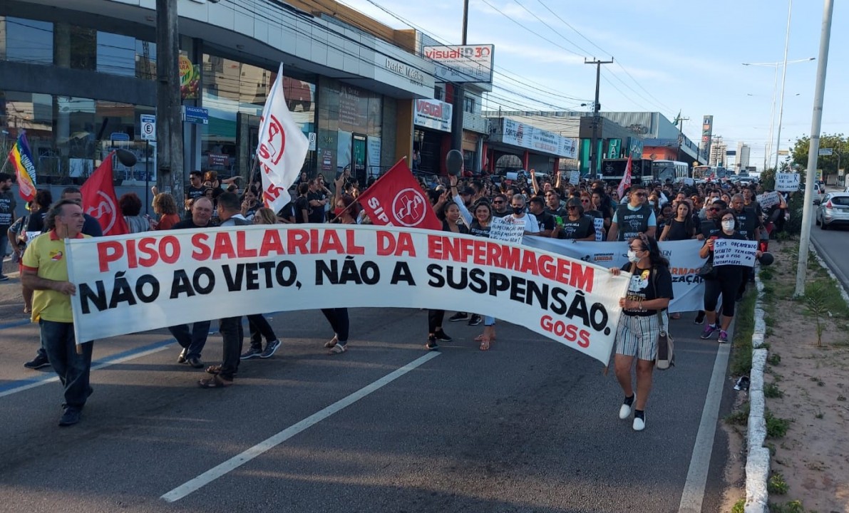 Em Natal, enfermeiros fazem paralisação por piso salarial nesta terça-feira (14)