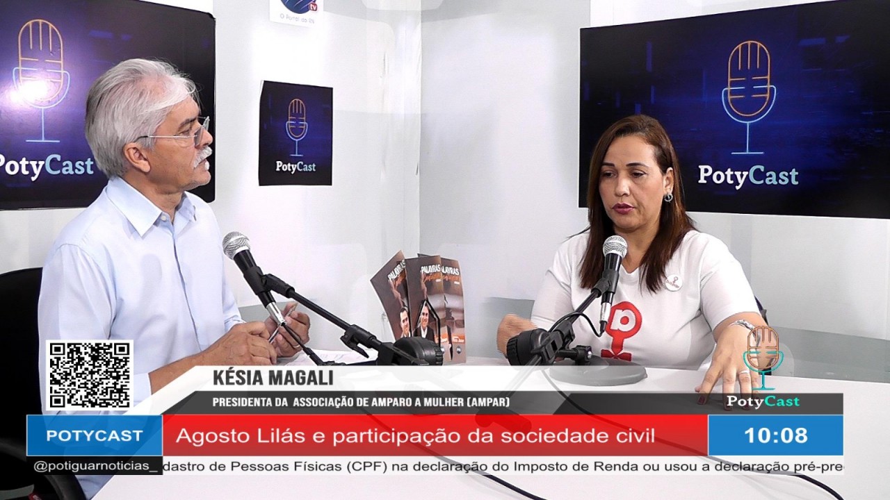 PotyCast aborda sobre o ‘Agosto Lilás’ e as ações de conscientização pelo fim da violência contra a mulher