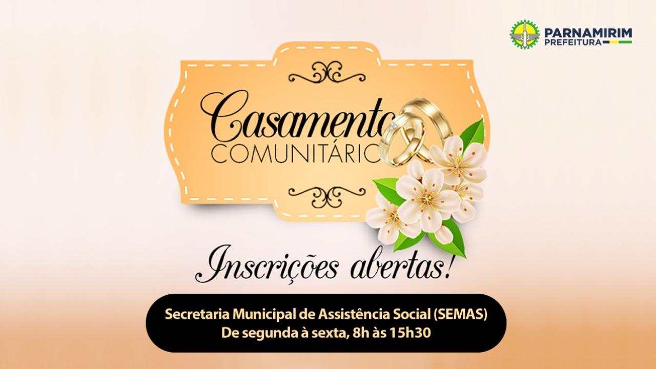 Em Parnamirim, inscrições para Casamento Comunitário encerram nesta sexta-feira (11)