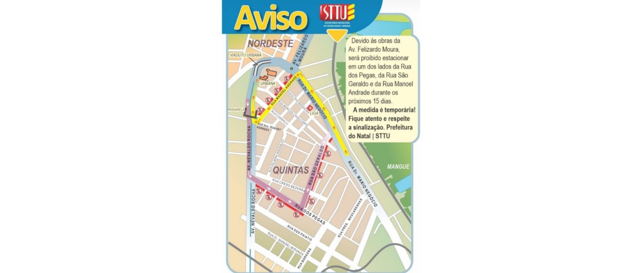 Linhas de ônibus terão itinerários modificados em Natal durante nova fase de interdição da avenida Felizardo Moura