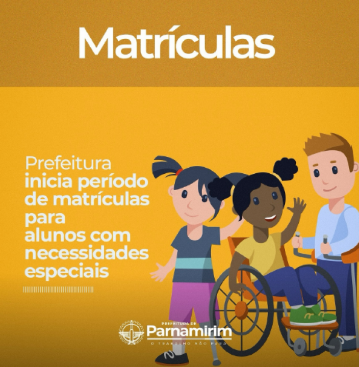 Prefeitura de Parnamirim inicia matrículas para alunos com necessidades especiais para o ano letivo de 2024