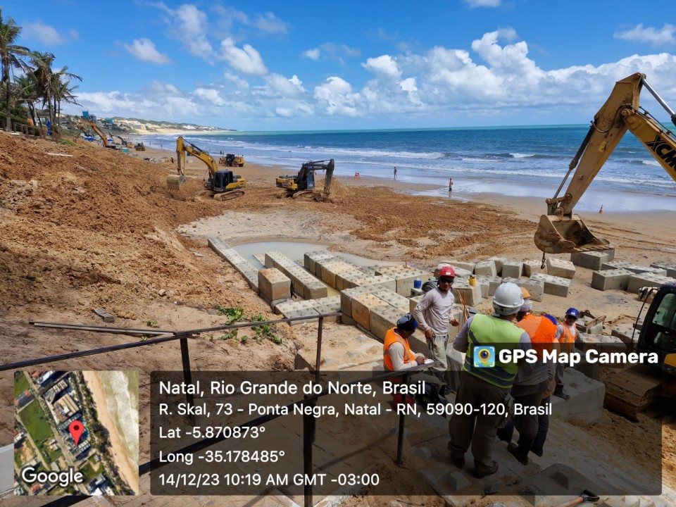 Pesquisadores da UFRN analisam processo de erosão em praias de Natal