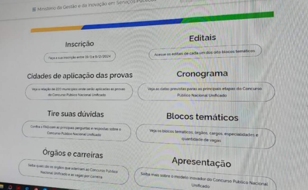 Resultado do pedido de isenção no Concurso Nacional Unificado será divulgado no dia 29 de janeiro 