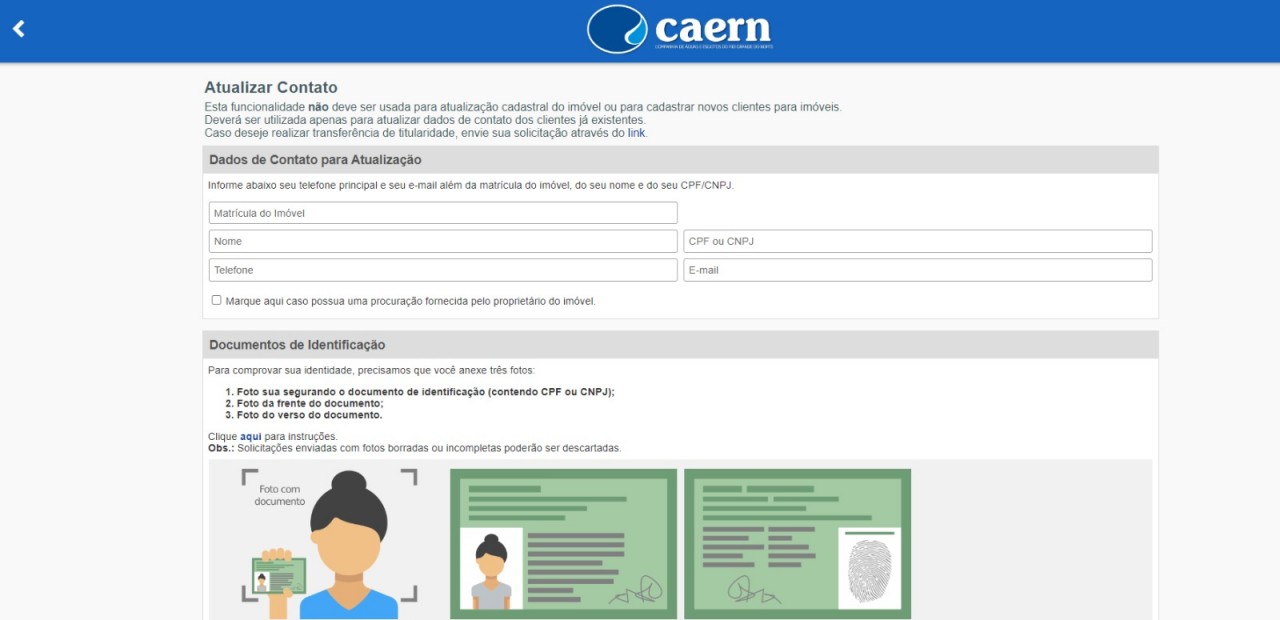 Segunda via de conta da Caern agora só pode ser emitida pelo site após validação 