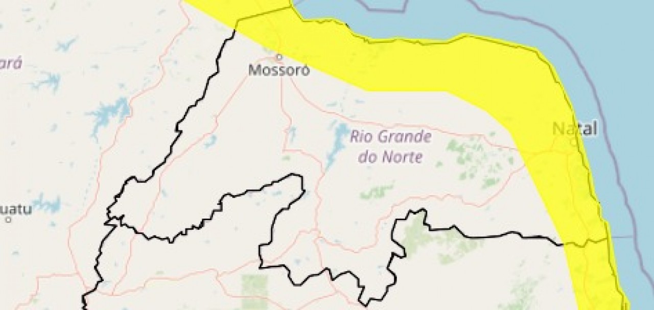 Inmet emite alerta de chuvas intensa em 62 cidades do RN; Confira a lista