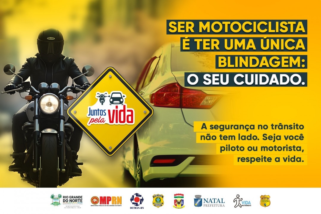 Campanha busca reduzir número de acidentes com motos na região metropolitana de Natal