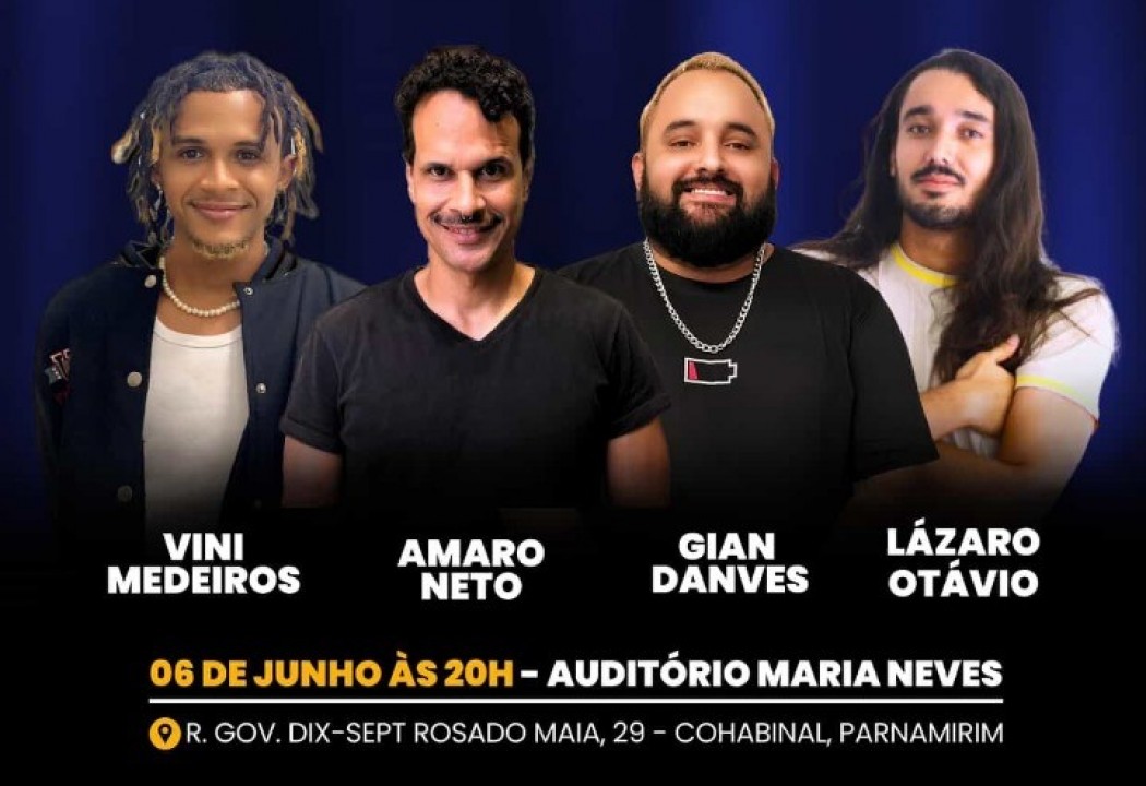 Sexta Comedy leva noite de stand-up com humor potiguar à Cohabinal em Parnamirim